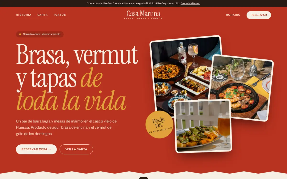Ejemplo de web: Casa Martina