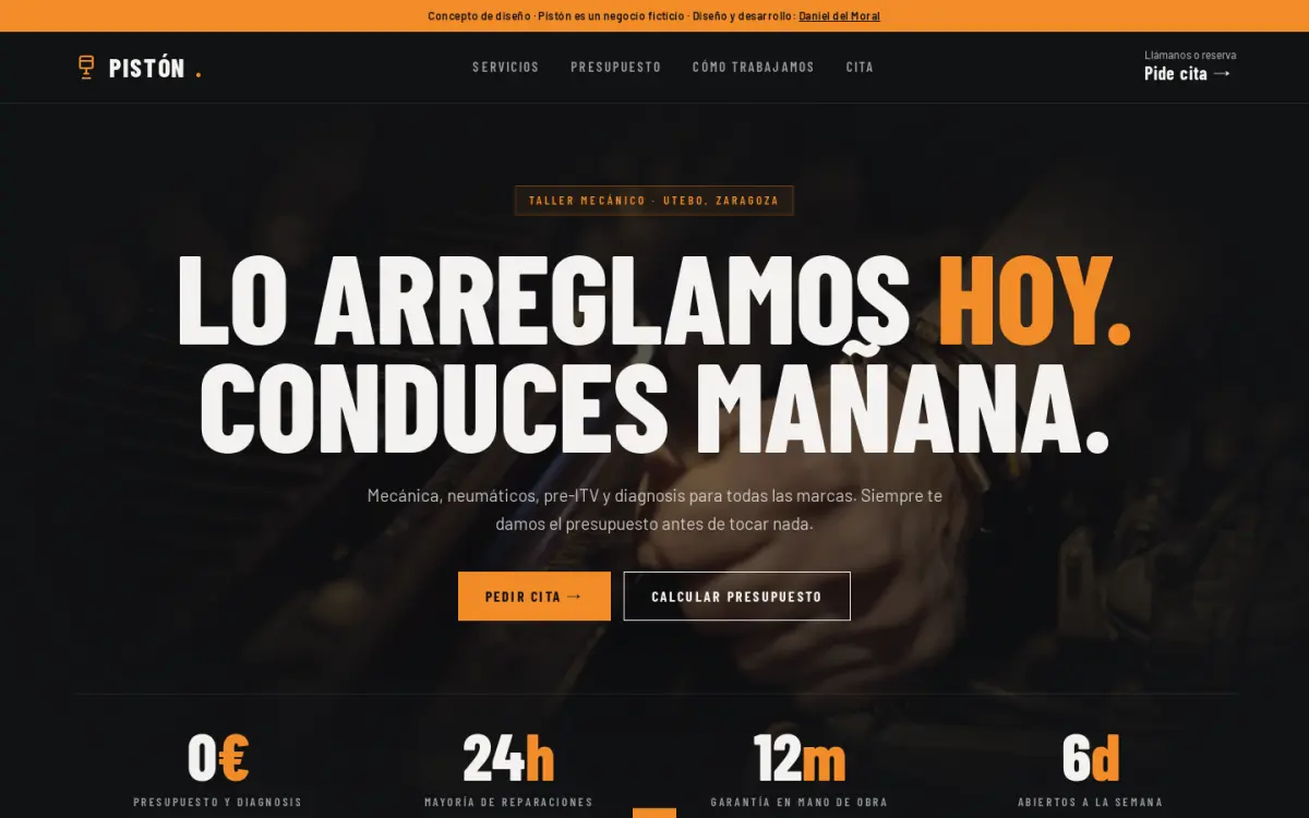 Ejemplo de web: Pistón